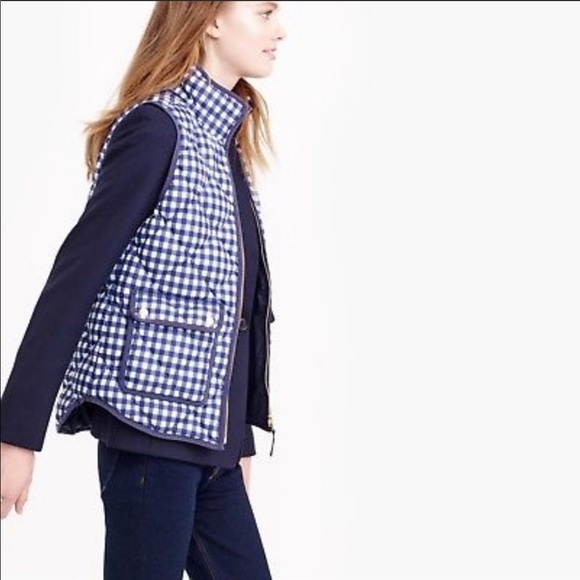 NWOT J. Crew Gingham Excursion Vest - Picture 11 of 11